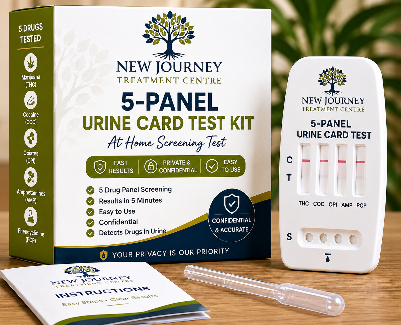 5-panel Urine Card Test Kit